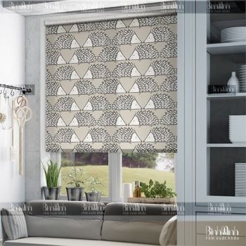 Rèm roman họa tiết nhím