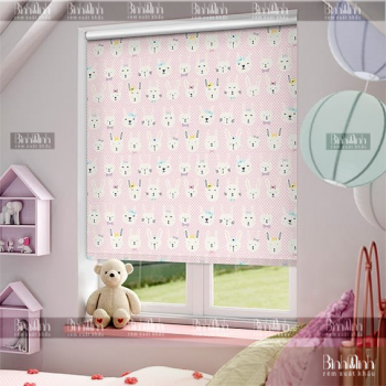 Rèm roman họa tiết hình thỏ