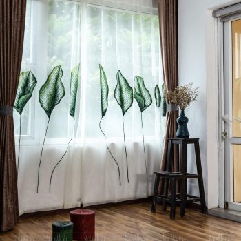 Rèm thêu họa tiết Tropical - Rèm cao cấp