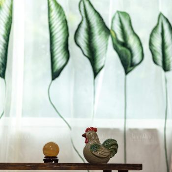 Rèm thêu họa tiết Tropical - Rèm cao cấp