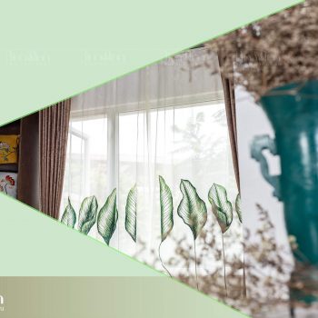 Rèm thêu họa tiết Tropical - Rèm cao cấp