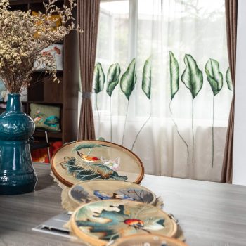 Rèm thêu họa tiết Tropical - Rèm cao cấp