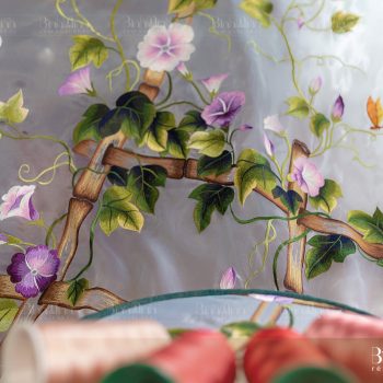 Rèm thêu tay hoa bìm bịp - Rèm cao cấp