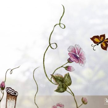 Rèm thêu tay hoa bìm bịp - Rèm cao cấp