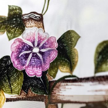 Rèm thêu tay hoa bìm bịp - Rèm cao cấp