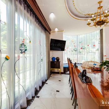 Rèm biệt thự thêu hoa sen - Rèm cửa cao cấp