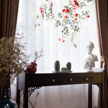 Rèm thêu hoa đăng tiêu