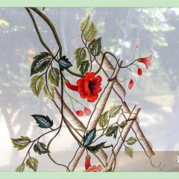 Rèm thêu hoa đăng tiêu