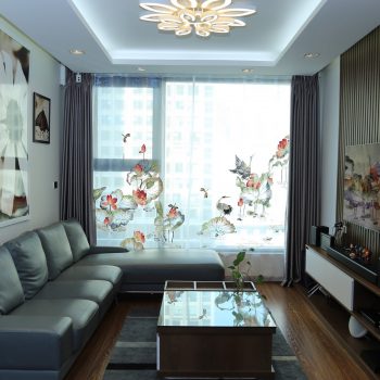 Mẫu rèm thêu cao cấp: Vườn sen