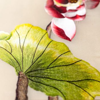 Tranh thêu hoa sen - Tranh thêu Bình Minh