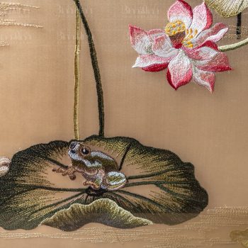 Tranh thêu hoa sen - Tranh thêu tay cao cấp