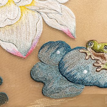 Tranh thêu sen nghệ thuật - Tranh thêu cao cấp Bình Minh