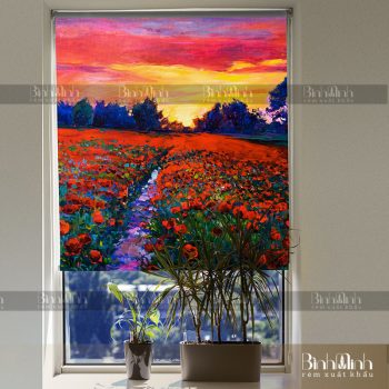 Rèm cuốn tranh phong cảnh Rèm cuốn tranh phong cảnh