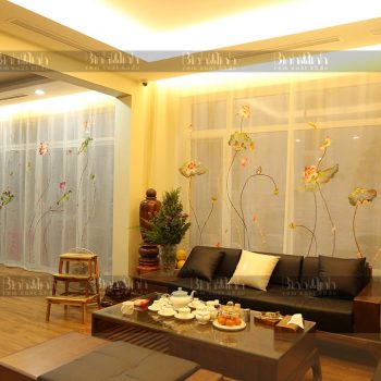 Rèm phòng khách biệt thự Splendora An Khánh
