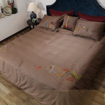 Bộ chăn ga gối thêu tay cao cấp -