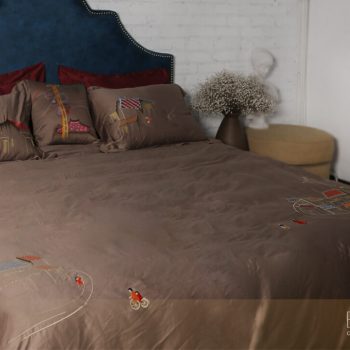 Bộ chăn ga gối thêu tay cao cấp -