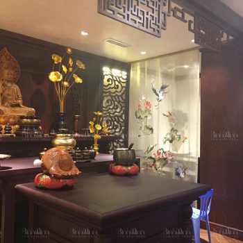 Rèm phòng thờ biệt thự thêu 2 mặt đẳng cấp