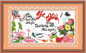 Những mẫu tranh thêu gia đình ưa chuộng hiện nay