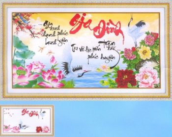 Những mẫu tranh thêu gia đình ưa chuộng hiện nay
