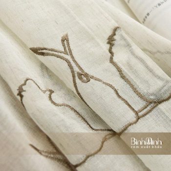 Rèm canvas Vintage vải thô kem - Vin 27