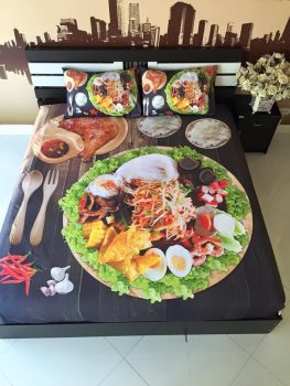 Những mẫu chăn ga gối hình thức ăn thiết kế vô cùng độc và lạ