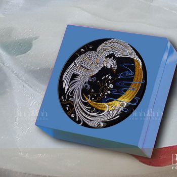 Hộp gỗ sơn mài tranh thêu Phượng – HSM07