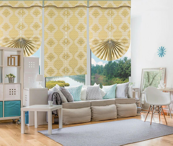 Những mẫu thiết kế rèm roman cổ điển cho không gian phòng khách