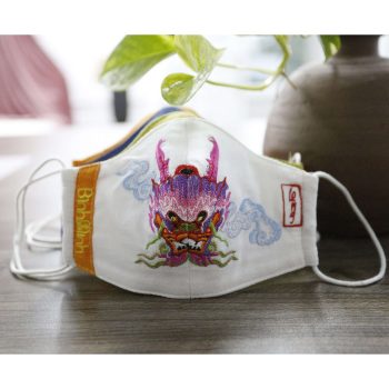 Khẩu trang thời trang thêu Tứ Linh: Mẫu "Long"