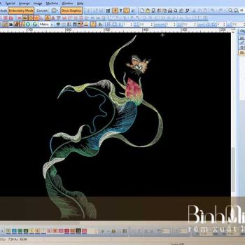 Thêu vi tính hoa sen 4